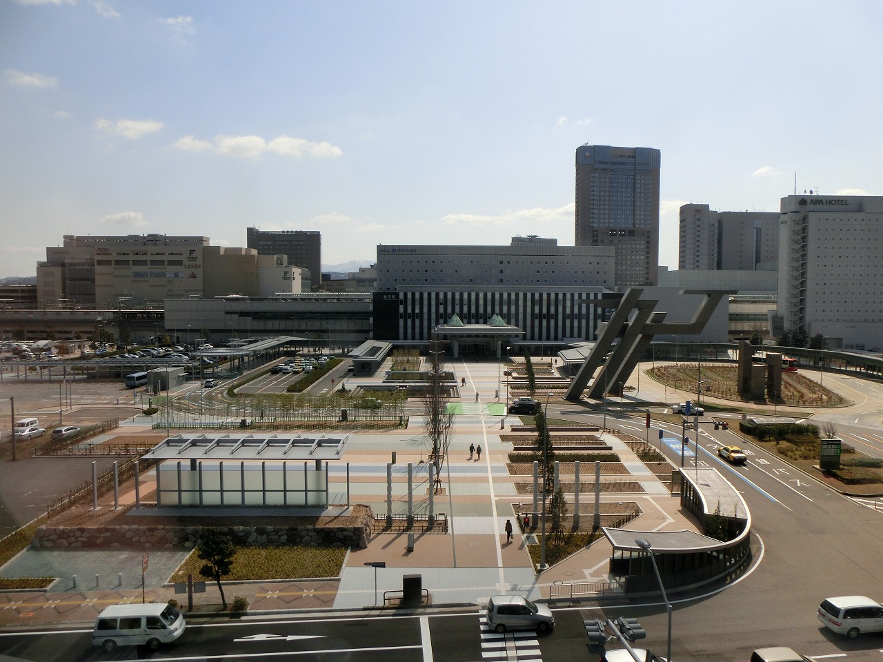 高いところから金沢 金沢駅西広場 を観てみよう Vol 2 まちのり 金沢市公共シェアサイクル